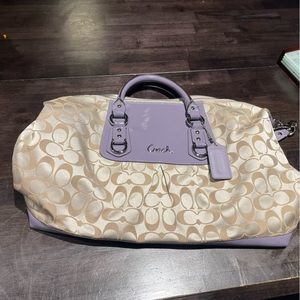 Coach Ashley satin large satchel NWT